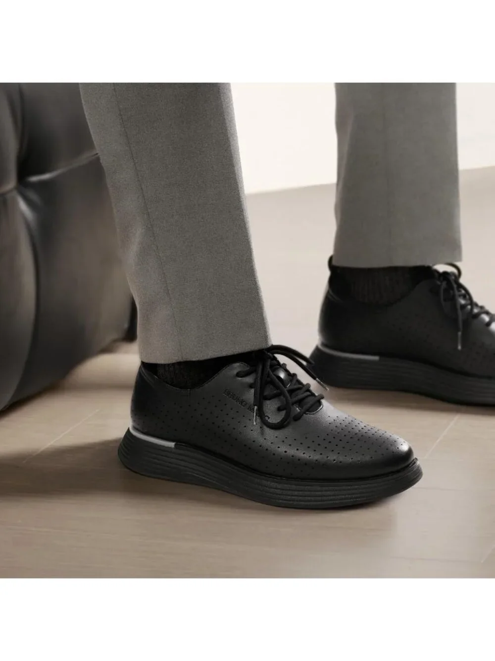 Bruno Marc Men's Black Polyurethane Classic Casual Vibrant Fashion Sneakers